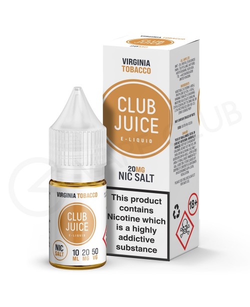 Virginia Tobacco Nic Salt E-Liquid by Club Juice