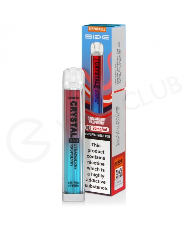 Strawberry Raspberry Crystal Bar Disposable Vape