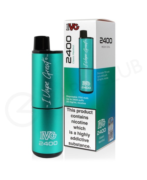 Classic Menthol IVG 2400 Disposable Vape