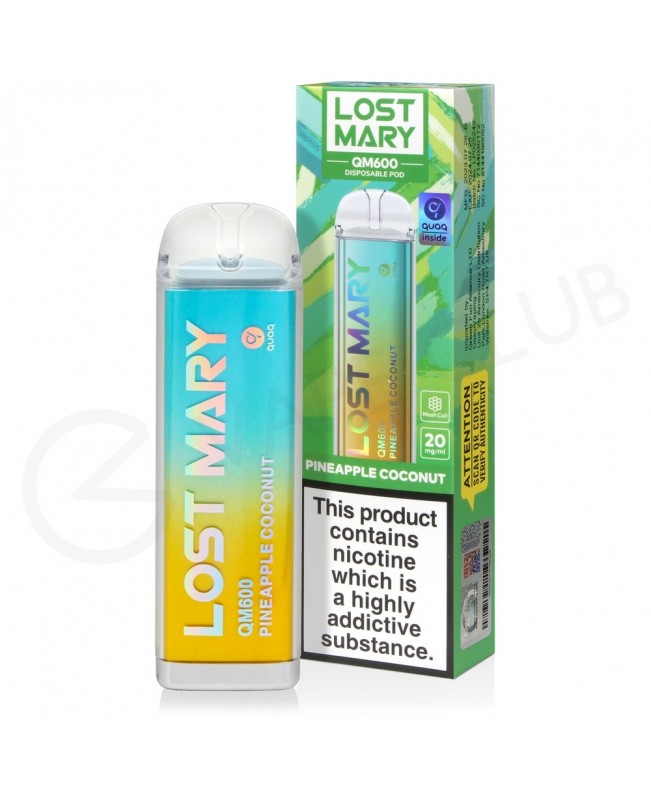 Pineapple Coconut Lost Mary QM600 Disposable Vape