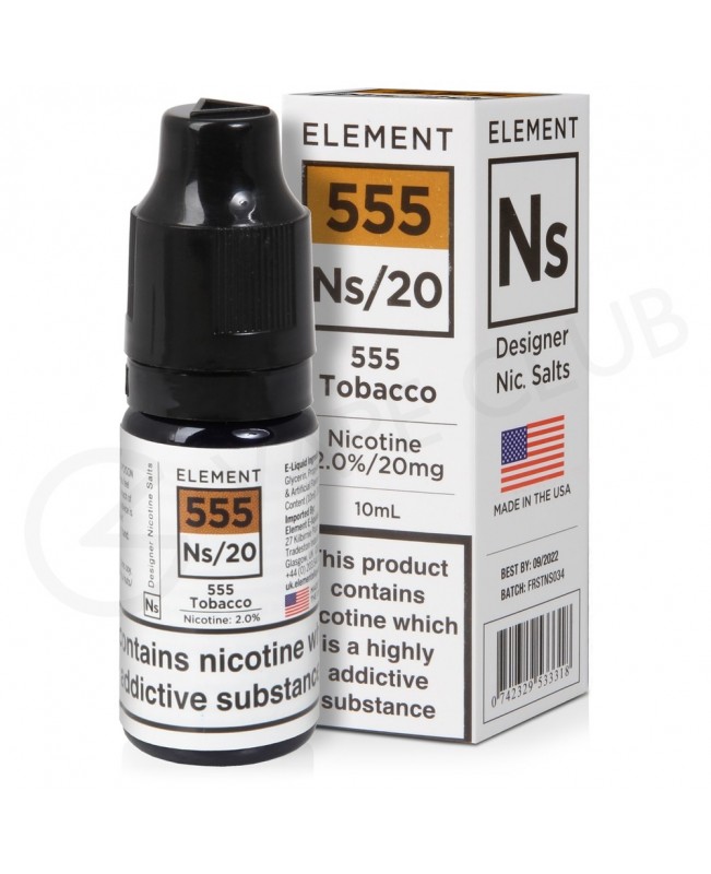 NS20, NS10 & NS5 555 Tobacco E-Liquid by Element