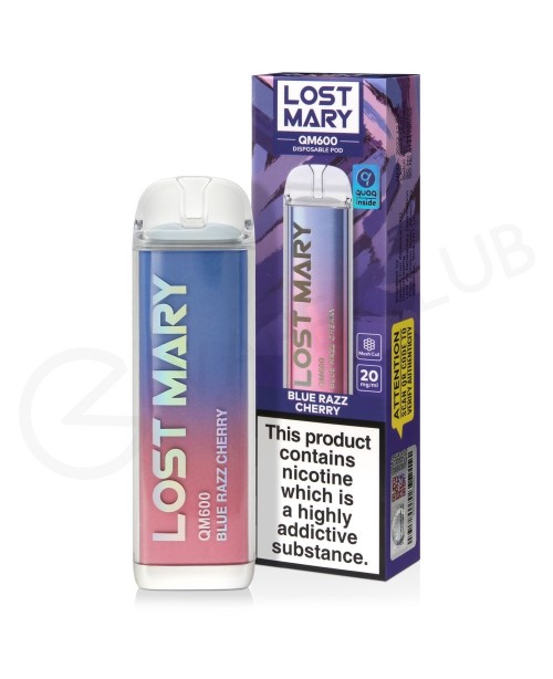 Blue Razz Cherry Lost Mary QM600 Disposable Vape