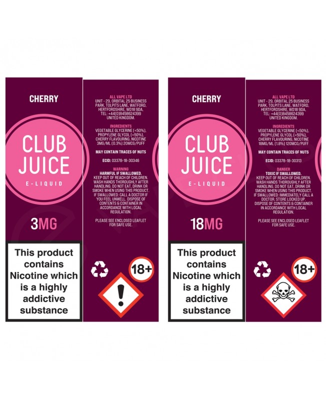 Cherry E-Liquid by Club Juice 50/50