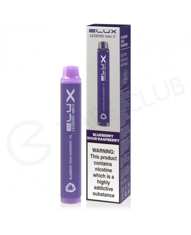 Blueberry Sour Raspberry Elux Legend Mini II Disposable Vape