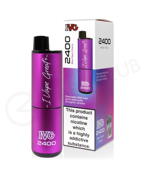 Blue Razz Cherry IVG 2400 Disposable Vape