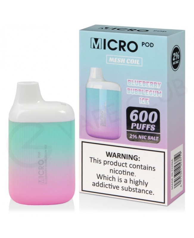 Blueberry Bubblegum Ice Micro Pod 600 Disposable Vape