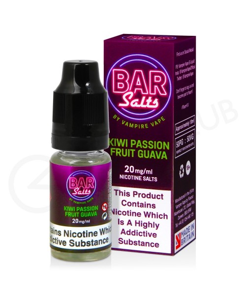 Kiwi Passion Fruit Guava Nic Salt E-Liquid by Bar ...