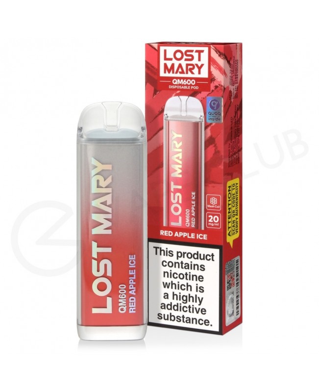 Red Apple Ice Lost Mary QM600 Disposable Vape