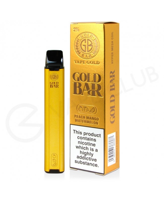 Peach Mango Watermelon Gold Bar Disposable Vape