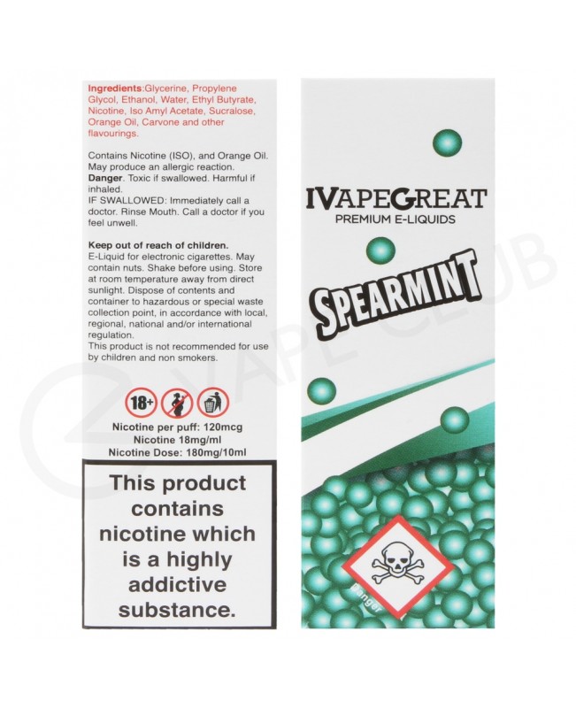 Spearmint E-Liquid by IVG 50/50