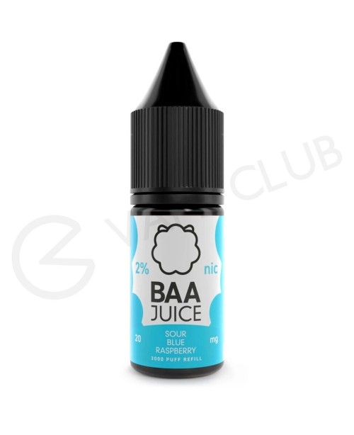 Sour Blue Raspberry Nic Salt E-Liquid by Baa Juice