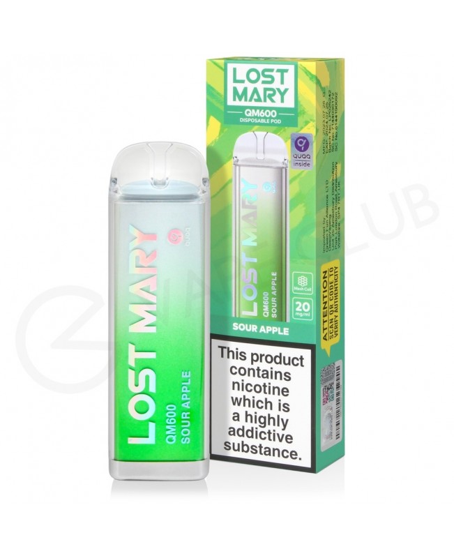 Sour Apple Lost Mary QM600 Disposable Vape