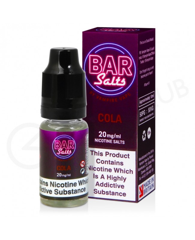 Cola Nic Salt E-Liquid by Bar Salts