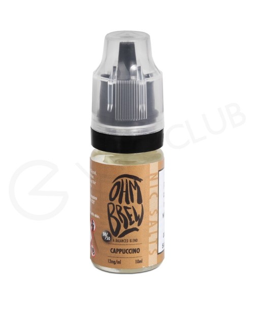 Cappuccino E-liquid by Ohm Brew 50/50 Nic Salts