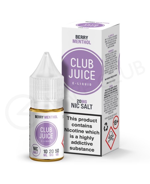 Berry Menthol Nic Salt E-Liquid by Club Juice