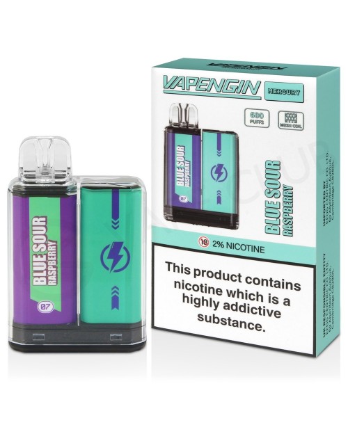 Blue Sour Raspberry Vapengin Mercury Disposable Va...