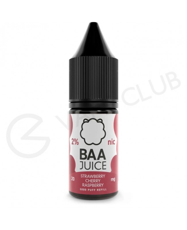 Strawberry, Cherry & Raspberry Nic Salt E-Liquid by Baa Juice