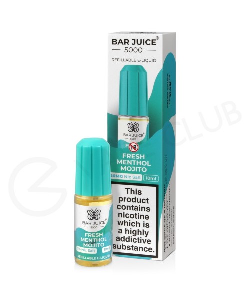 Fresh Menthol Mojito Nic Salt E-Liquid by Bar Juic...