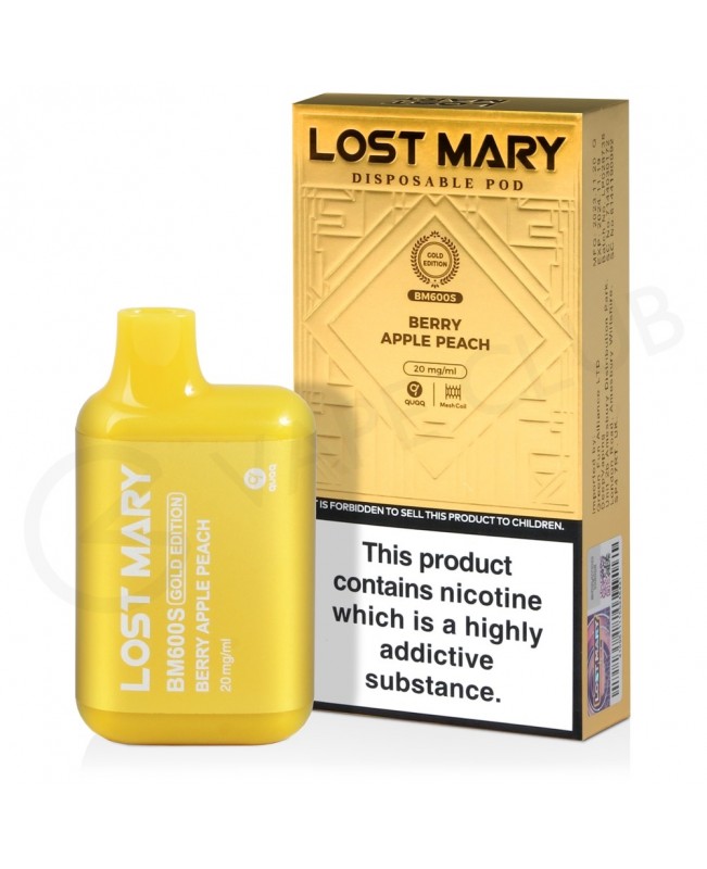 Berry Apple Peach Lost Mary BM600S Gold Edition Disposable Vape