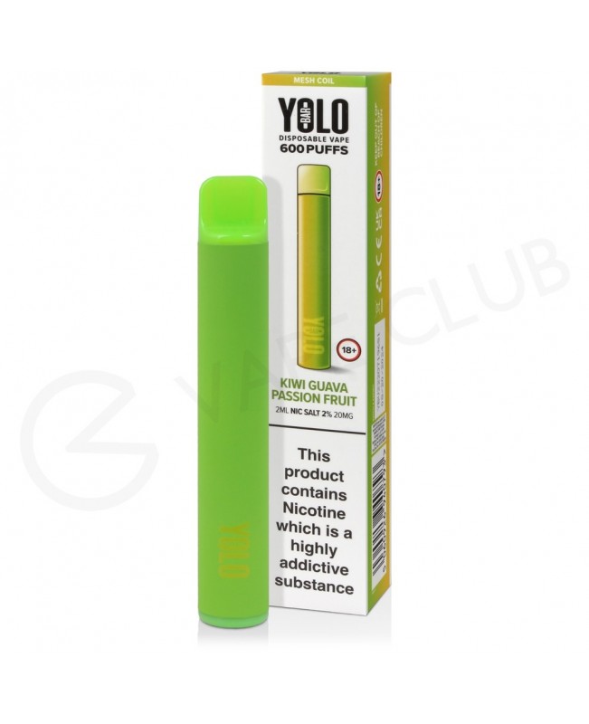 Kiwi Guava Passionfruit Yolo Bar M600 Disposable Vape