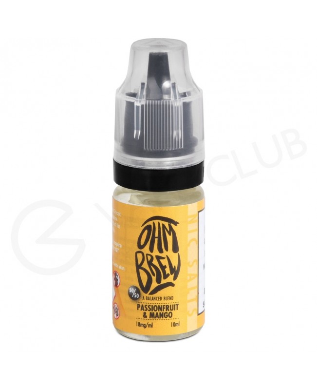 Passionfruit and Mango E-liquid by Ohm Brew 50/50 Nic Salts