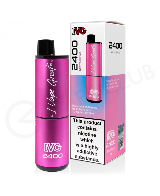 Strawberry Ice IVG 2400 Disposable Vape