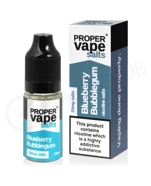 Blueberry Bubblegum Nic Salt E-Liquid by Proper Va...