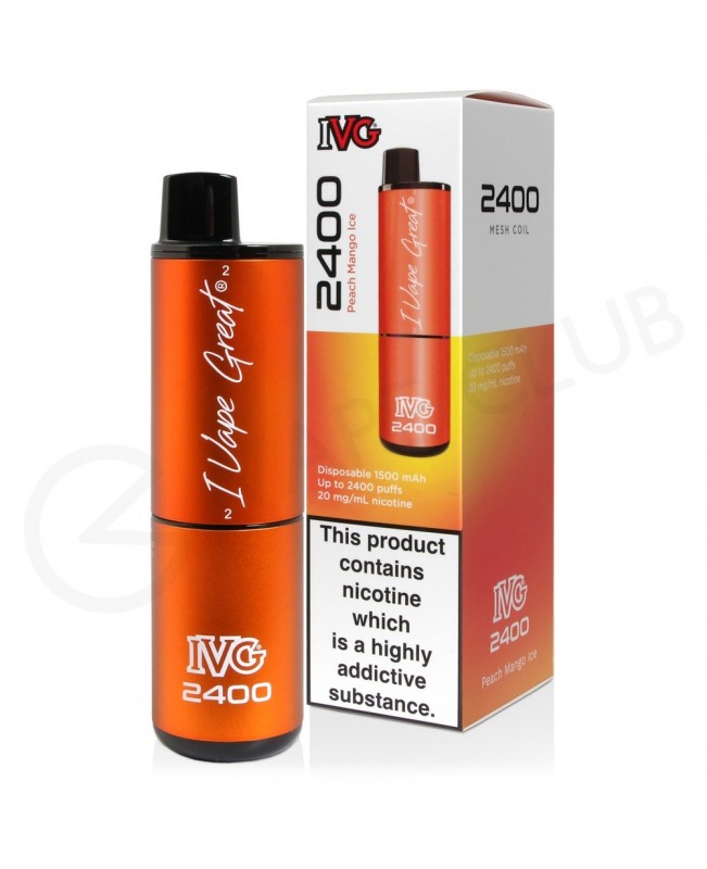 Peach Mango Ice IVG 2400 Disposable Vape