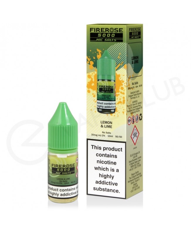 Lemon & Lime Nic Salt E-Liquid by Elux Firerose