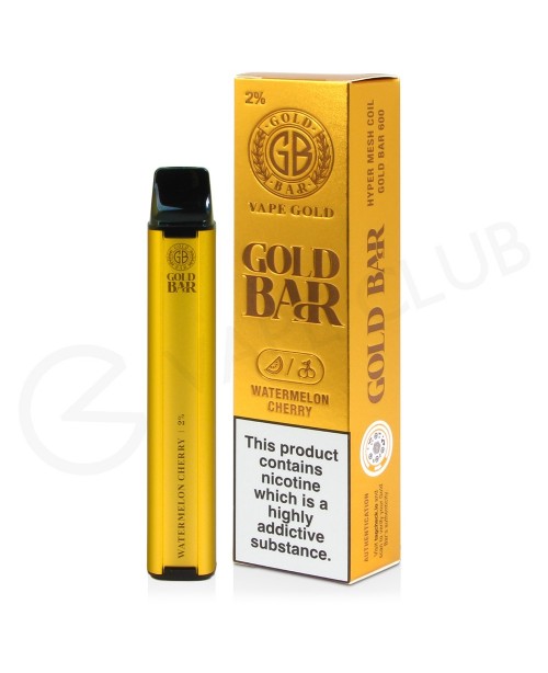 Watermelon Cherry Gold Bar Disposable Vape