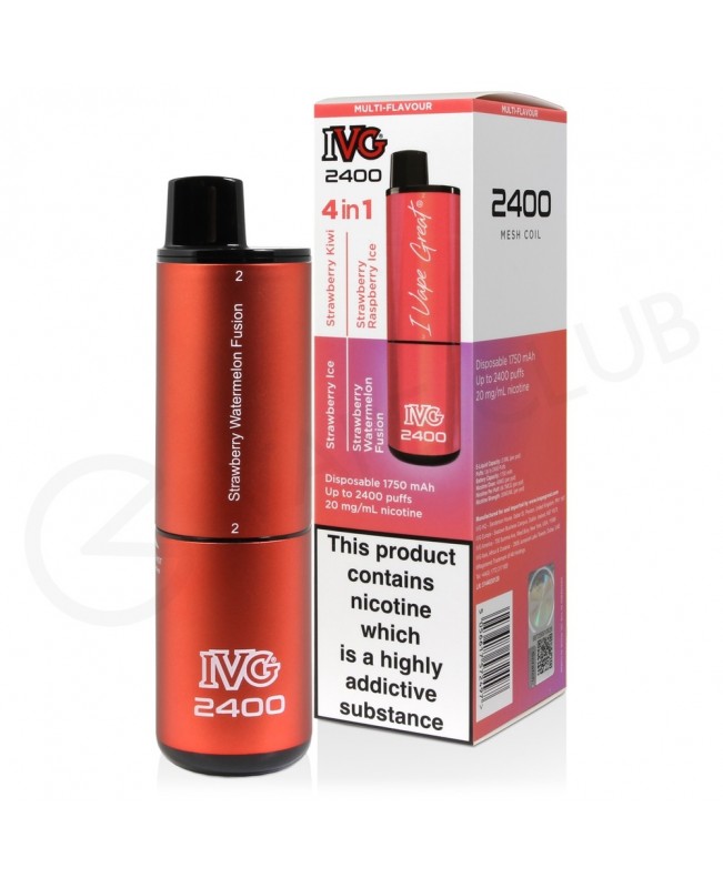 Strawberry Edition IVG 2400 Disposable Vape