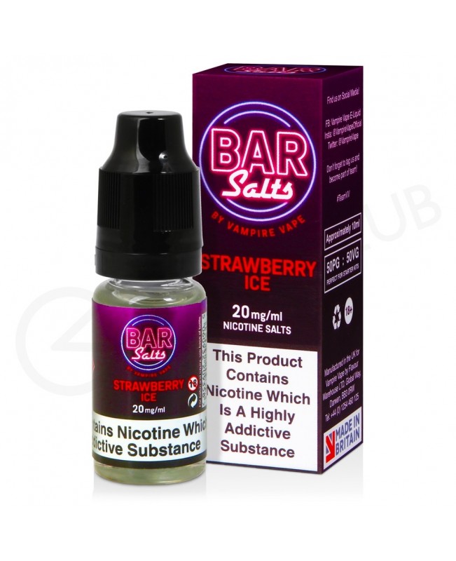 Strawberry Ice Nic Salt E-Liquid by Bar Salts