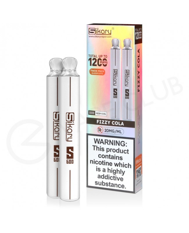 Fizzy Cola Sikary S600 Disposable Vape Twin Pack