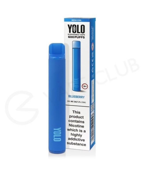 Blueberry Yolo Bar M600 Disposable Vape