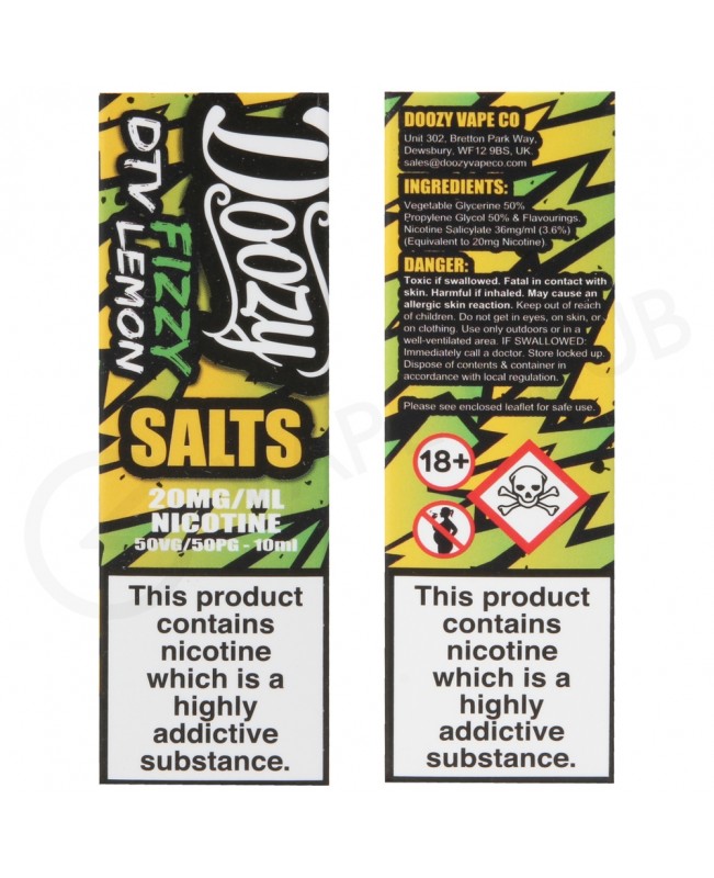 Fizzy Lemon Nic Salt E-liquid by Doozy Salts