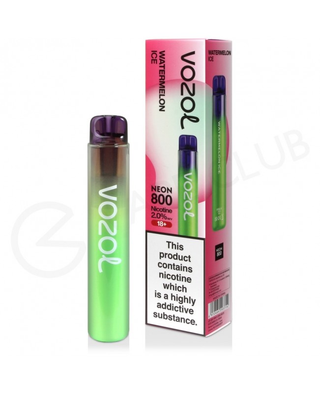 Watermelon Ice Vozol Bar Neon 800 Disposable Vape