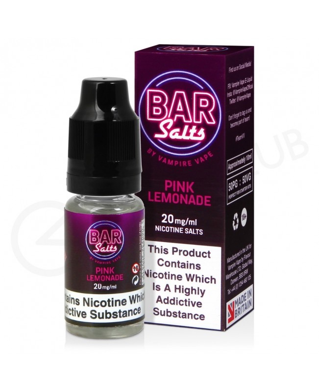 Pink Lemonade Nic Salt E-Liquid by Bar Salts