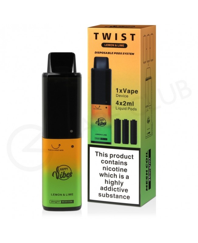 Lemon & Lime Happy Vibes Twist 2400 Disposable Vape