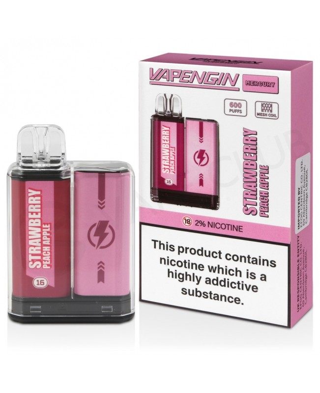 Strawberry Peach Apple Vapengin Mercury Disposable Vape