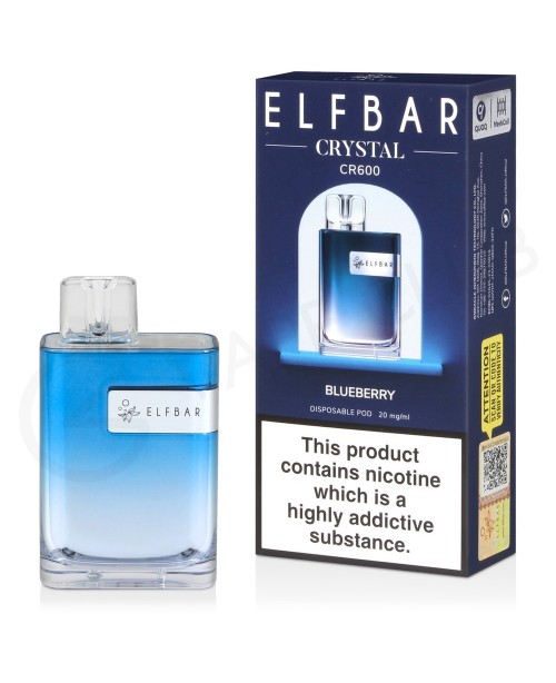 Blueberry Elf Bar Crystal CR600 Disposable Vape