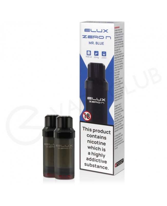 Mr Blue Elux Zero N Prefilled Pod