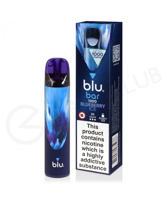 Blueberry Ice Blu Bar 1000 Disposable Vape