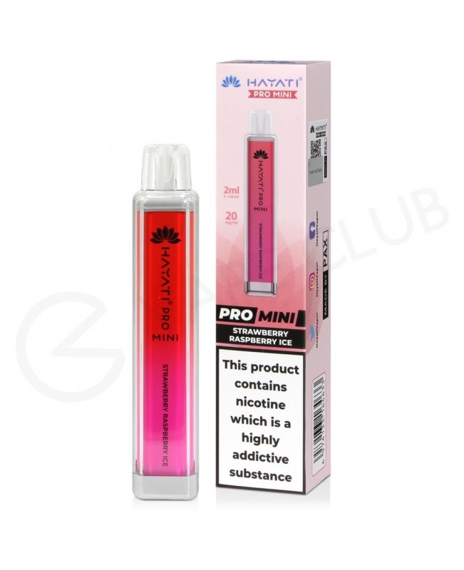 Strawberry Raspberry Ice Hayati Pro Mini 600 Disposable Vape