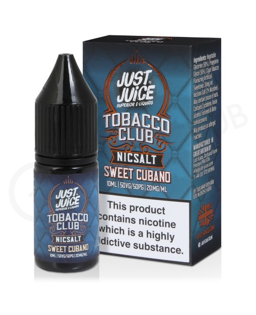 Sweet Cubano Tobacco Nic Salt E-Liquid by Just Jui...