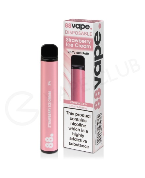 Strawberry Ice Cream 88Vape Disposable Device