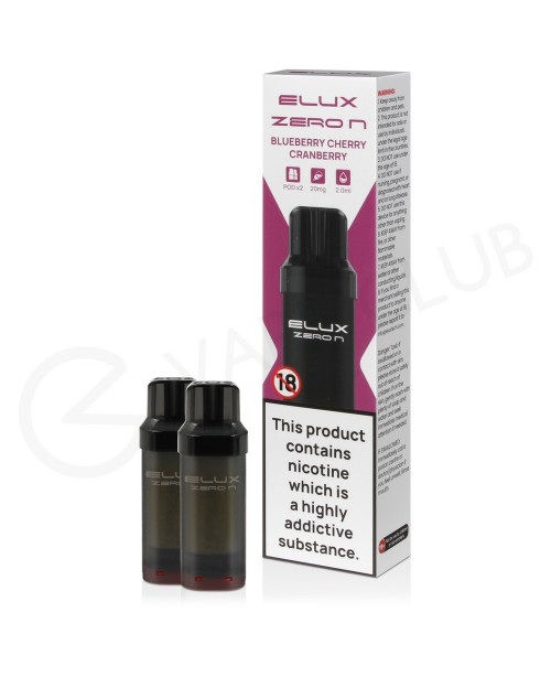 Blueberry Cherry Cranberry Elux Zero N Prefilled P...