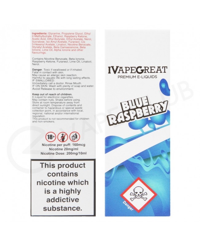 Blue Raspberry Nic Salt E-liquid by IVG