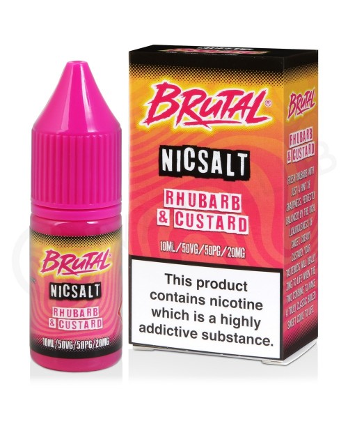 Rhubarb & Custard Nic Salt E-Liquid by Brutal