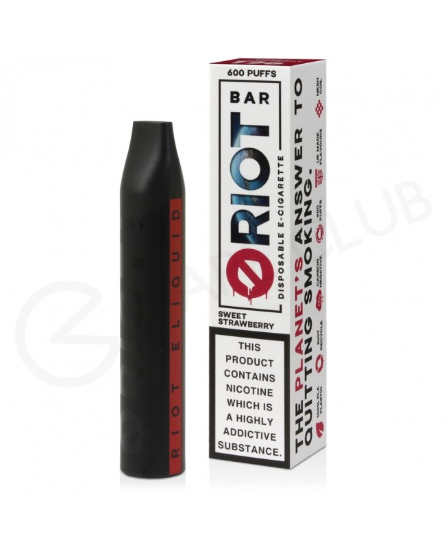 Sweet Strawberry Riot Bar Disposable Vape