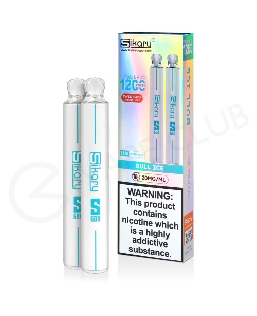 Bull Ice Sikary S600 Disposable Vape Twin Pack